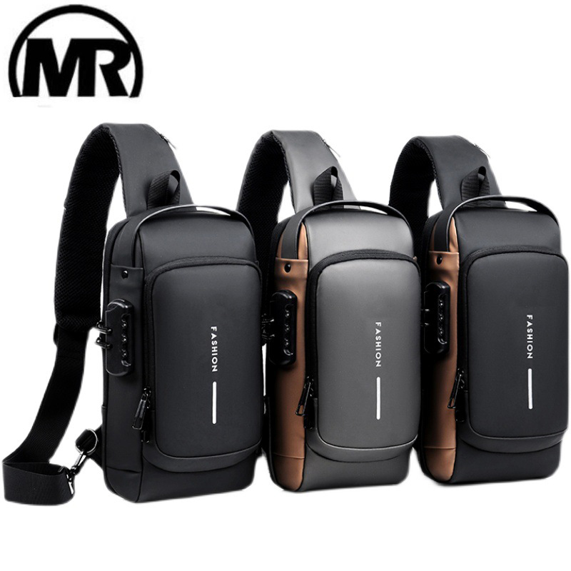 Laptop Backpack Anti Theft - รหัสผ่านล็อค Anti-Theft กระเป๋าผู้ชายผู้ชายกระเป๋า Casual กีฬากระเป๋าเป้สะพายหลังขนาดเล็กไหล่กระเป๋าสะพายข้างกระเป๋ารถจักรยานยนต์อินเทรนด์